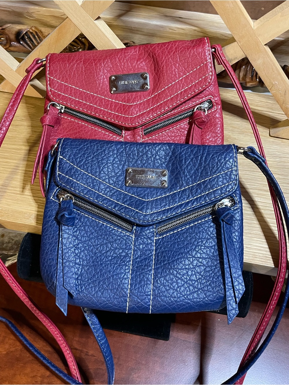 2# Nine West Vegan Leather Pebbled Grain Crossbody Bags